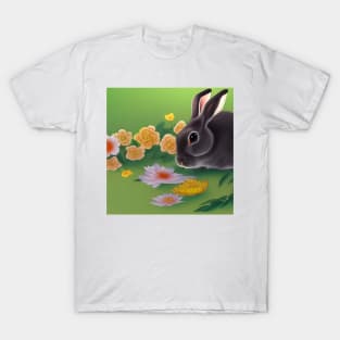 Rabbit and Flowers T-Shirt